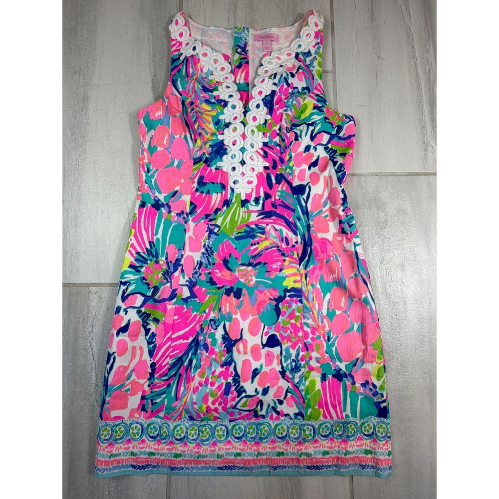 Lilly Pulitzer Gabby Shift Dress Gumbo Limbo Size 6